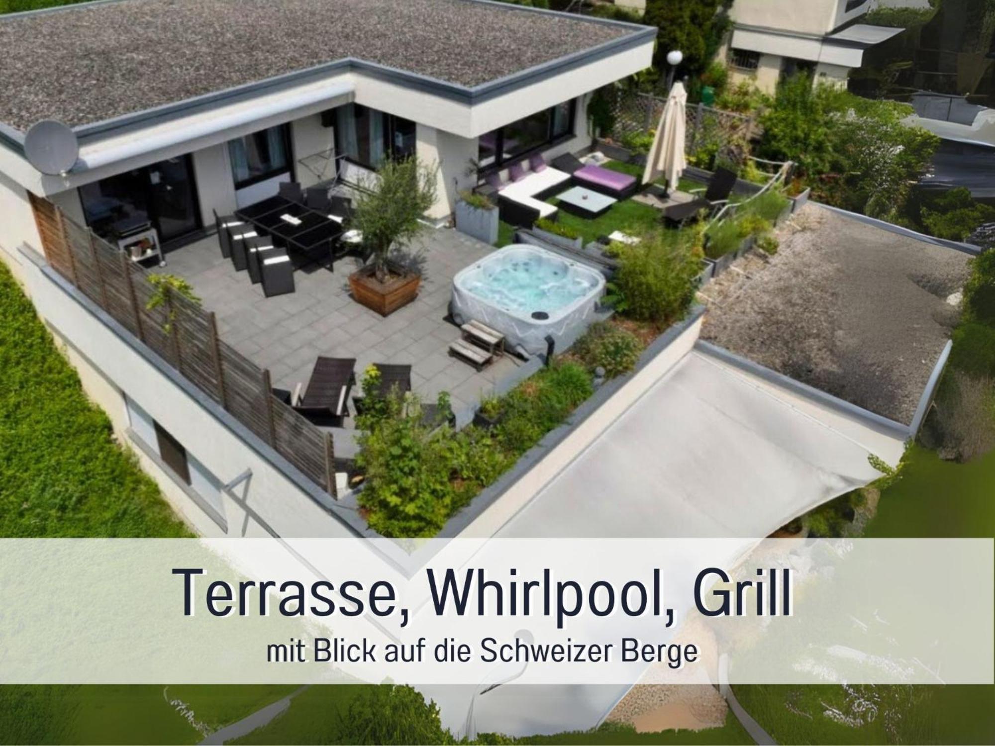 Penthouse - 3 Schlafzimmer- Sonnige Dachterrasse -Whirlpool & Alpenblick - Perfekt Fuer Romantik Oder Familienurlaub Mit Kind, Hund Willkommen - By Ferienwohnenamsee - Uberlingen Buitenkant foto